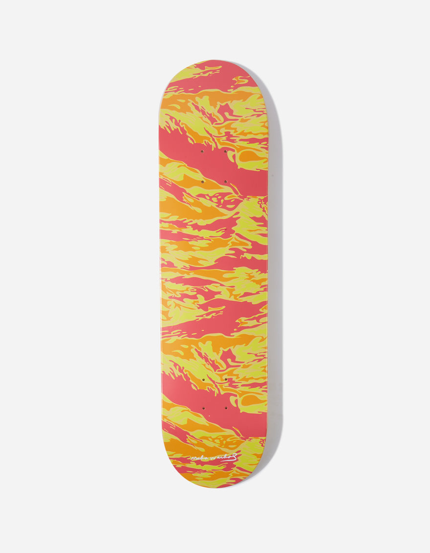 9724 Maha Warhol DPM: Tigerskins Skate Deck · Wood Warhol Pinkland