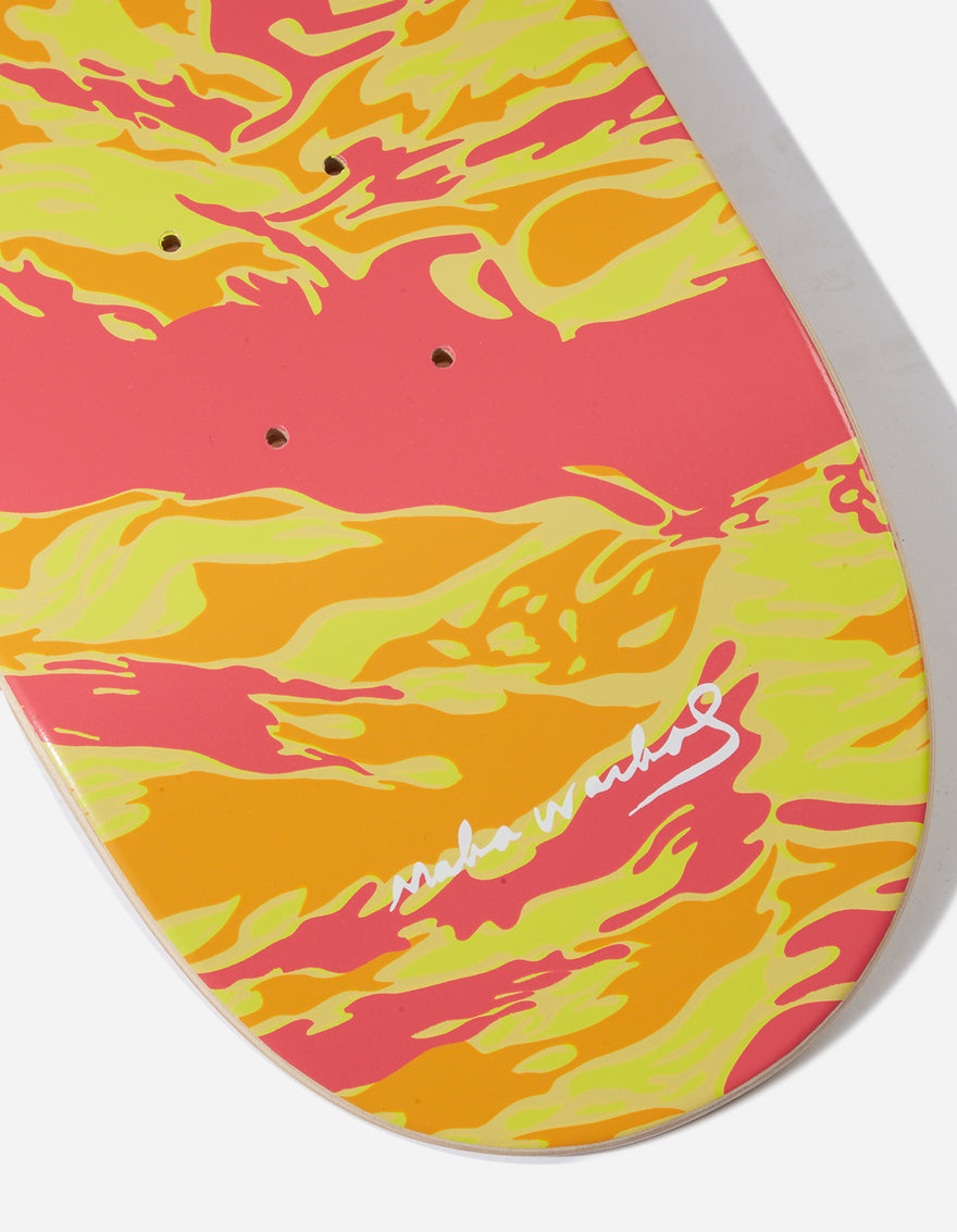 9724 Maha Warhol DPM: Tigerskins Skate Deck · Wood Warhol Pinkland