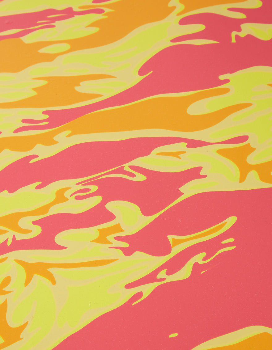 9724 Maha Warhol DPM: Tigerskins Skate Deck · Wood Warhol Pinkland
