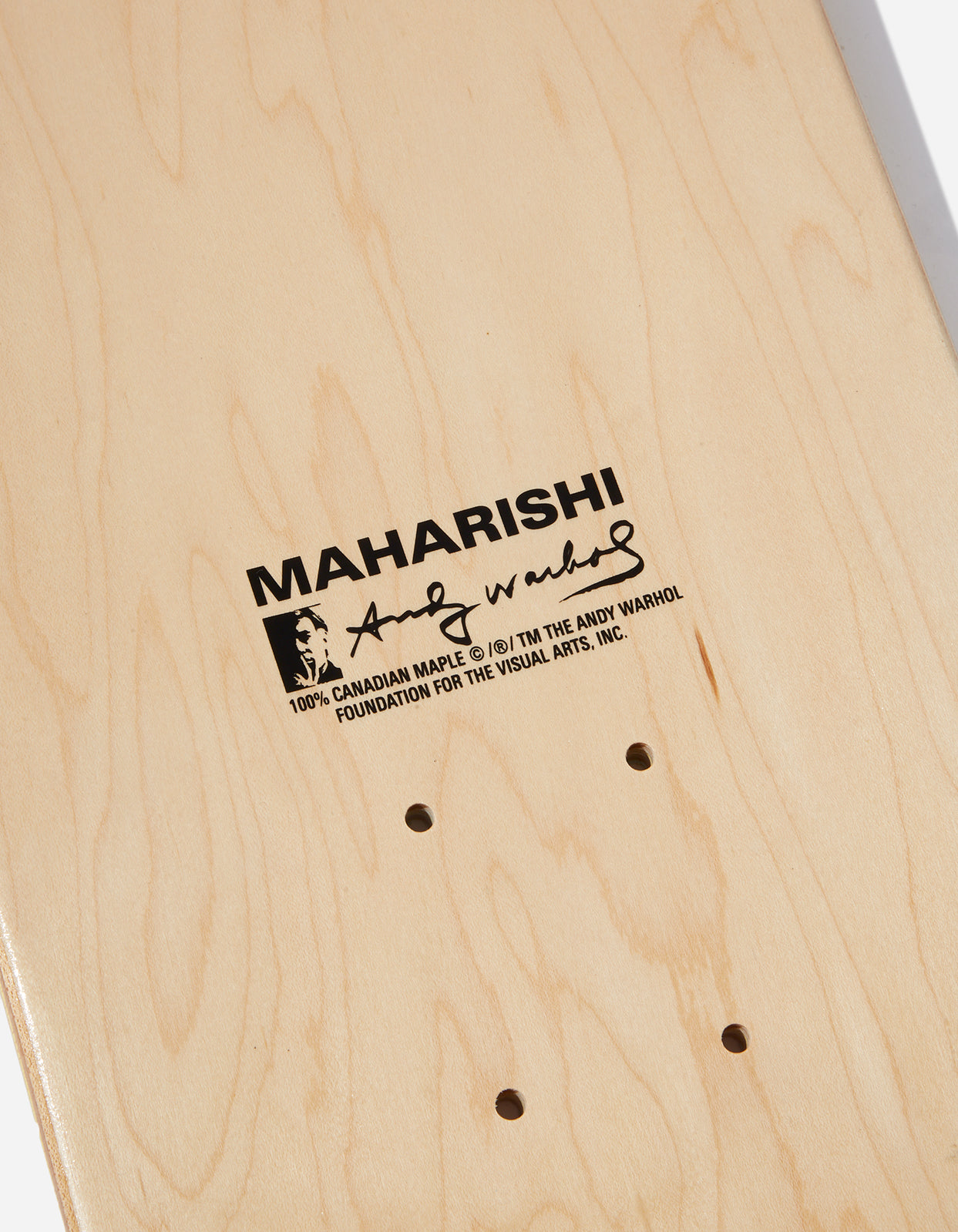 9726 Maha Warhol DPM: Tigerskins Skate Deck · Wood Warhol Oasis