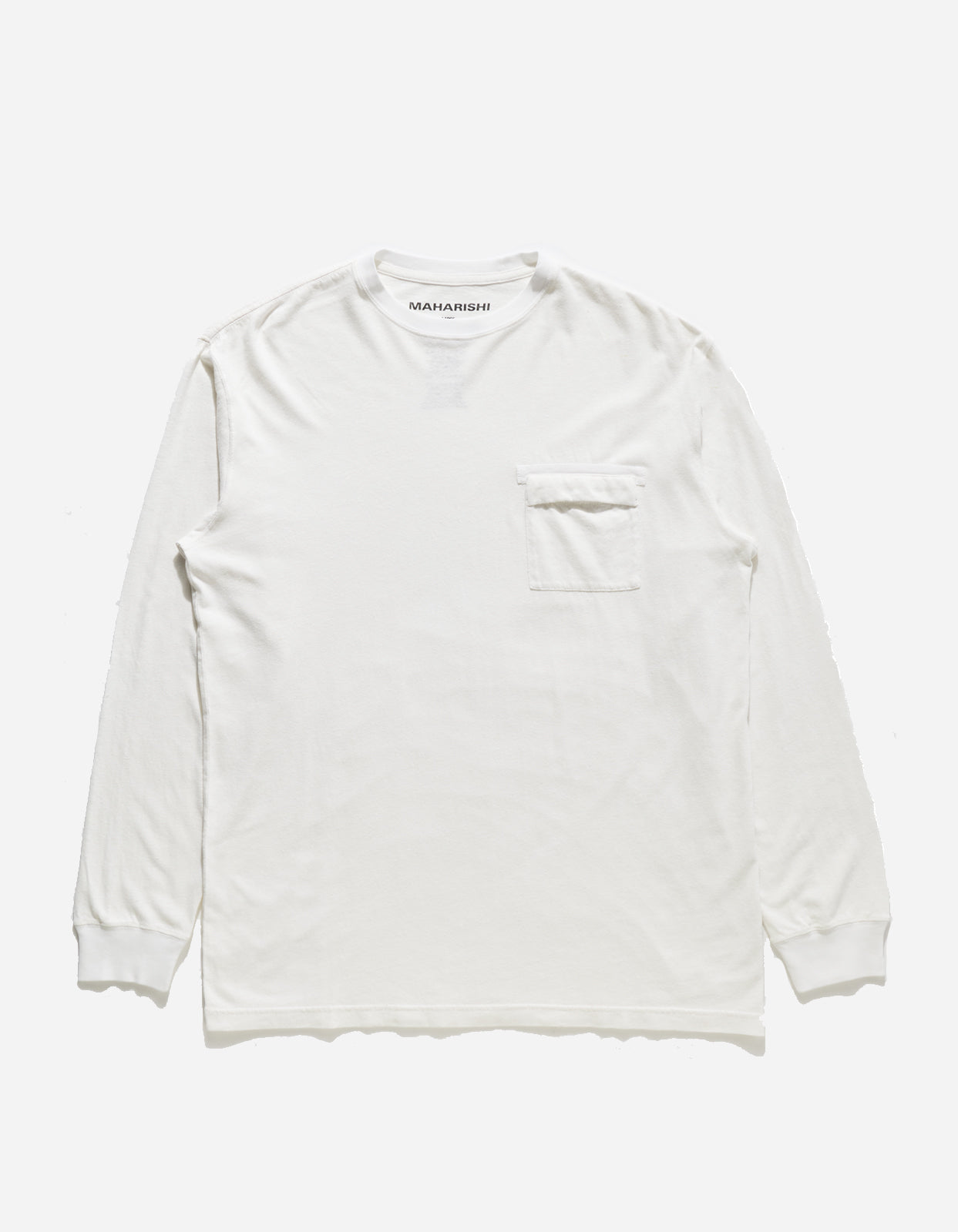 8010 Hemp Organic L/S Pocket T-Shirt White