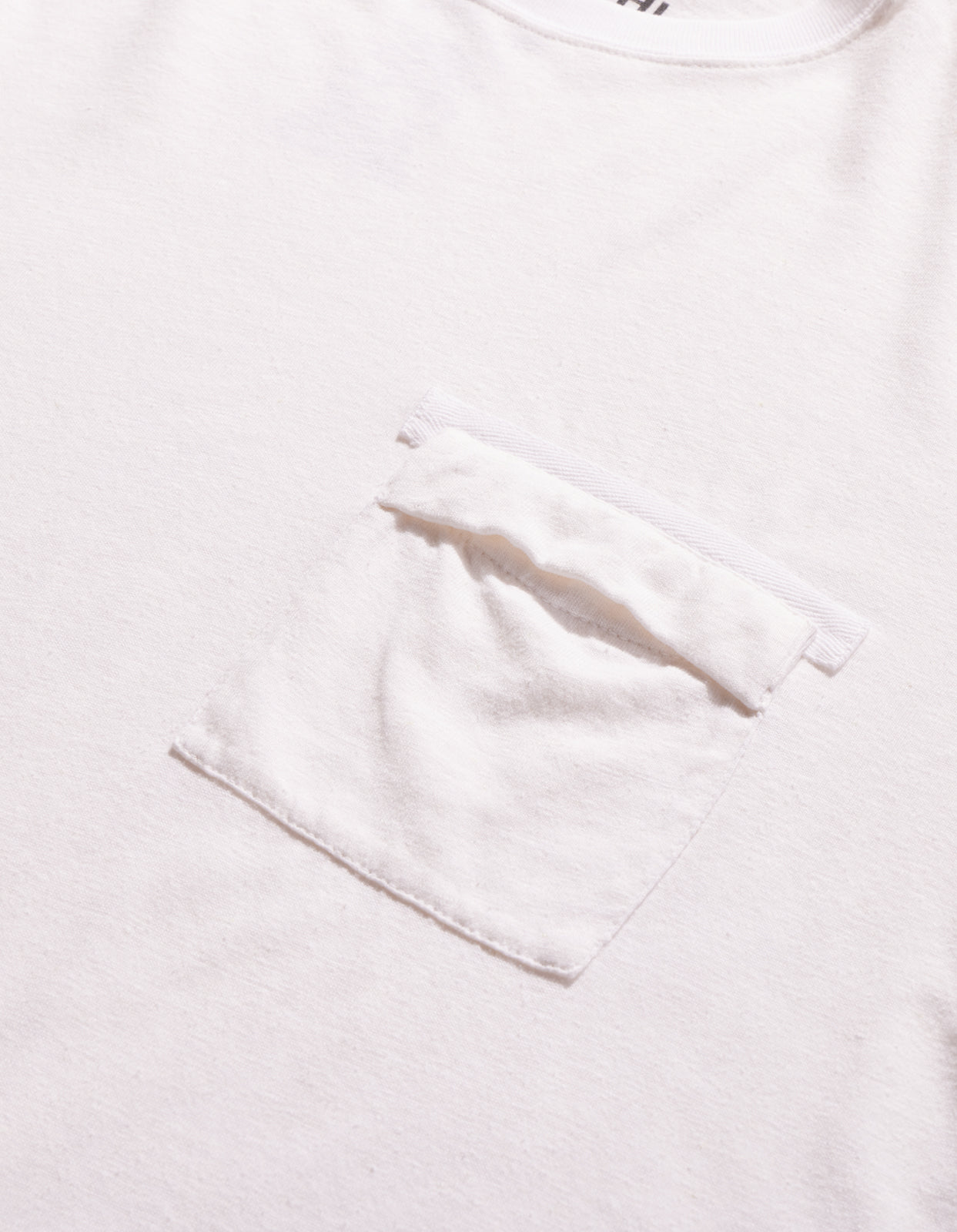 8010 Hemp Organic L/S Pocket T-Shirt White