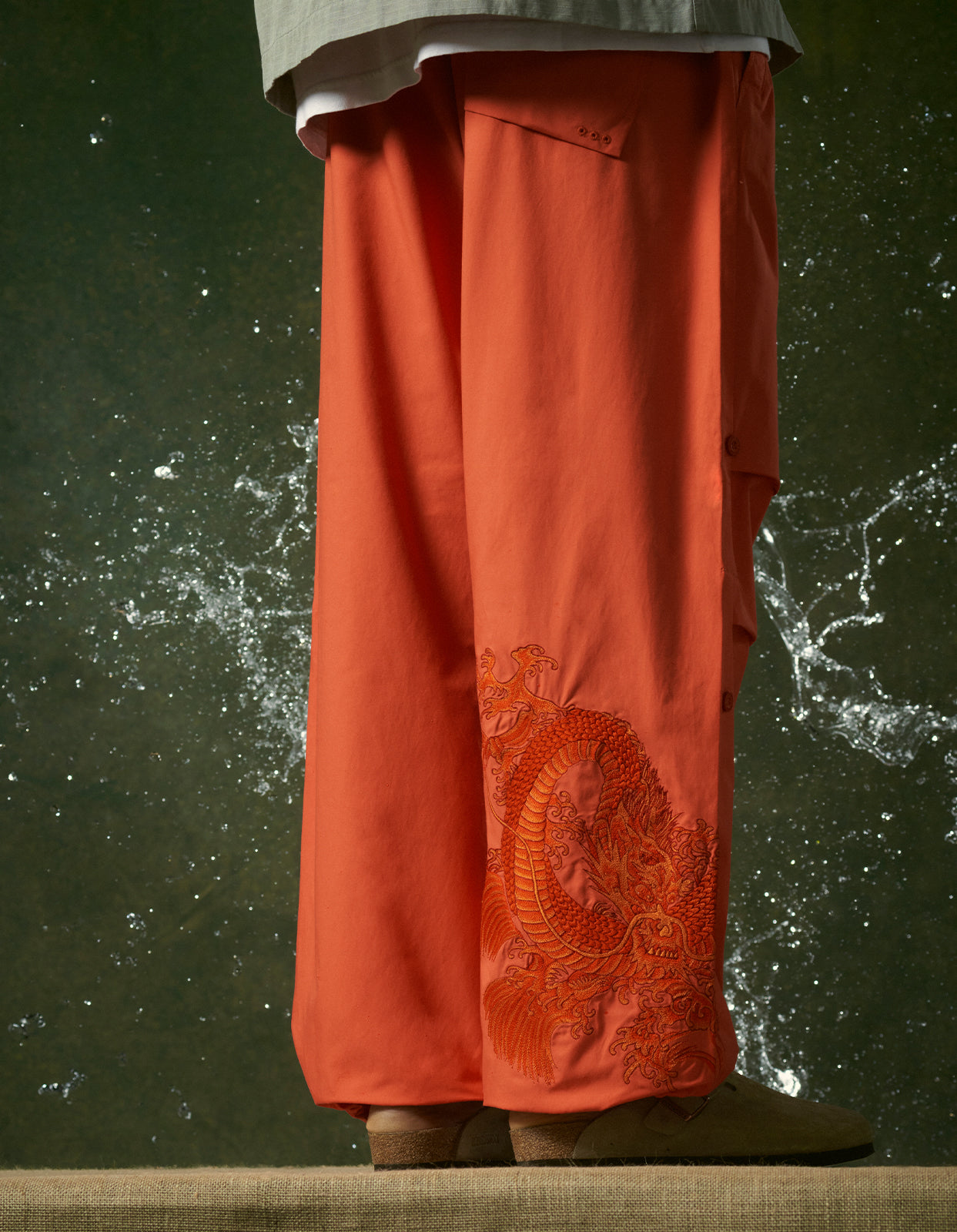 4244 Water Dragon Embroidered Loose Snopants® Blaze Orange/Tonal