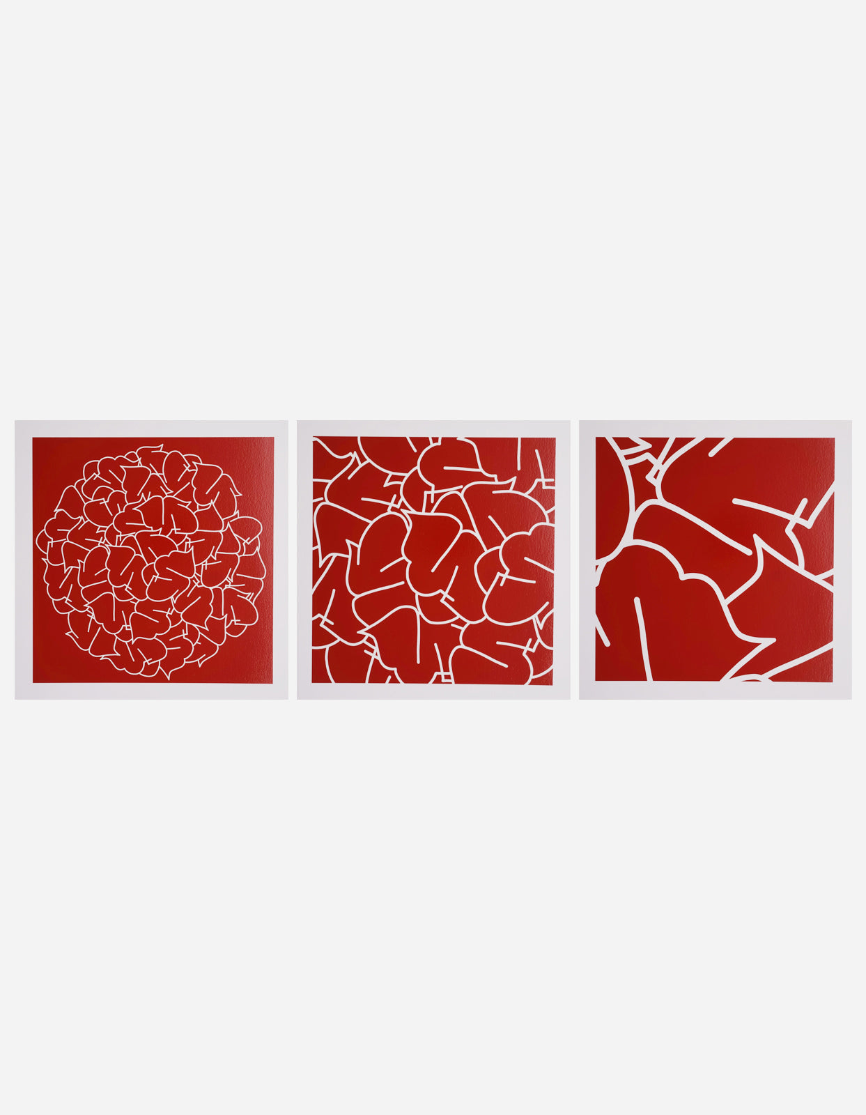 YE-87, 88 & 89 Triptych Red
