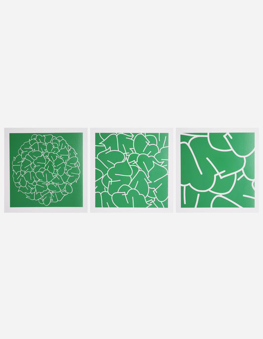 YE-93,94 & 95 Triptych Green