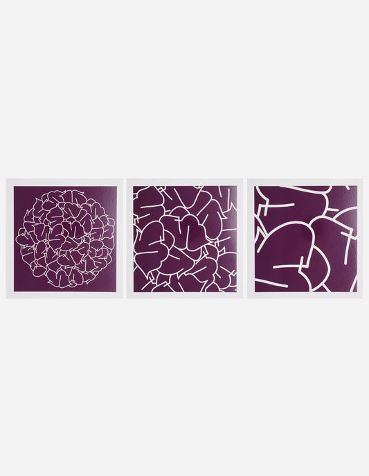 YE-102, 103 & 104 Triptych Purple